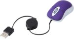 USB Wired Mini Mouse,Small Corded Mice with Retractable Cable for Travel,Kids,Gifts-Purple - Image 2