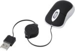USB Wired Mini Mouse,Small Corded Mice with Retractable Cable for Travel,Kids,Gifts-Black - Image 2