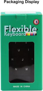 Foldable Silicone Wired Silent Keyboard, 85-Key Portable Soft Rubber Lightweight Waterproof USB Rollup Keyboard with 4.53ft for Laptop PC Computer Travel Office Home (Black) - Image 8
