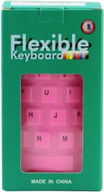 Foldable Silicone Wired Silent Keyboard, 85-key Portable Soft Rubber Lightweight Waterproof USB Rollup Keyboard with 4.53ft for Laptop PC Computer Travel Office Home (Pink) - Image 8