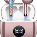 Wireless Earbuds, Bluetooth 5.4 Ear Buds, LED Power Display, 6D Bass Stereo | 4 ENC Noise Cancelling Mic, HiFi Stereo, In-Ear Headphones, 40H Playback Mini Case, IP7 Waterproof Sports, for Android iOS
