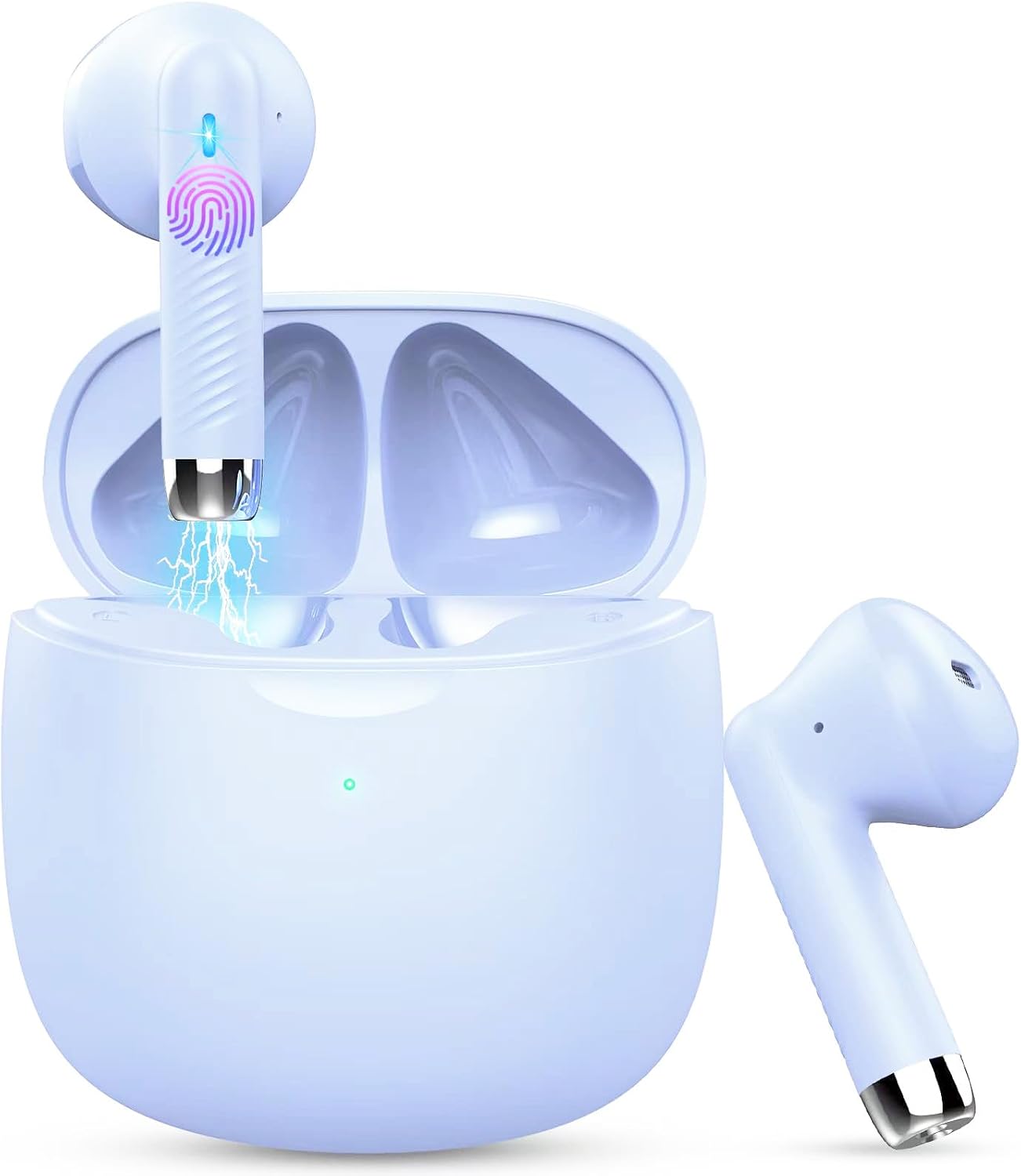 615eGoWdJaL._AC_SL1500_ Wireless Earbuds, Bluetooth 5.4 Earbuds Stereo Bass, Bluetooth Headphones | in Ear Noise Cancelling Mic, Earphones IP7 Waterproof Sports, 32H Playtime USBC Charging Case Purple Ear Buds for Android iOS - Image 1
