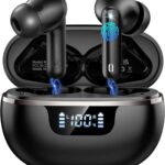 Wireless Earbuds, 2026 Bluetooth 5.4 Headphones HiFi Stereo 50H In Ear Buds | HiFi Stereo, Deep Bass with ENC Noise Cancelling Mics, IP7 Waterproof Wireless Earphones with LED Display, Fast Charging Case