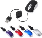 USB Wired Mini Mouse,Small Corded Mice with Retractable Cable for Travel,Kids,Gifts-Purple - Image 4