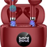 Wireless Earbuds, Bluetooth Headphone 5.4, LED Power Display Ear Buds | Bass Stereo, Bluetooth Earbuds, in-Ear Noise Cancelling Mic, Playback Mini Case, IP7 Waterproof Sport Earphones, Android iOS