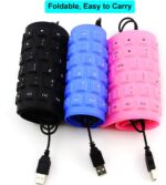 Foldable Silicone Wired Silent Keyboard, 85-Key Portable Soft Rubber Lightweight Waterproof USB Rollup Keyboard with 4.53ft for Laptop PC Computer Travel Office Home (Blue) - Image 5