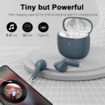 Wireless Earbuds, Bluetooth 5.4 Headphones in Ear with Noise Cancelling Mic | Bluetooth Earbuds Stereo Bass, IP7 Waterproof Sports Earphones, 32H Playtime USB C Charging Ear Buds Gray for Android iOS - Image 7