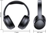 Active Noise Cancelling Bluetooth 6.0 Headphones 120H Long Playtime, 6 ENC Mic, Over Ear Headphones Wireless, Hi-Res Audio, Memory Foam Earcup, Transparency Mode ANC Headphone for Travel Office - Image 8