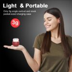 Wireless Earbuds, Bluetooth 5.4 Earbuds Stereo Bass, Bluetooth Headphones | in Ear Noise Cancelling Mic, Earphones IP7 Waterproof Sports, 32H Playtime USB C Charging Case Red Ear Buds for Android iOS - Image 4
