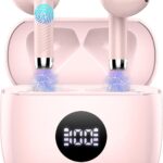 Wireless Earbuds, Bluetooth 5.4 Ear Buds, LED Power Display, 6D Bass Stereo | 4 ENC Noise Cancelling Mic, HiFi Stereo, In-Ear Headphones, 40H Playback Mini Case, IP7 Waterproof Sports, for Android iOS