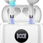 Wireless Earbuds, Bluetooth 5.4 Ear Buds, LED Power Display, 6D Bass Stereo | 4 ENC Noise Cancelling Mic, HiFi Stereo, In-Ear Headphones, 40H Playback Mini Case, IP7 Waterproof Sports, for Android iOS