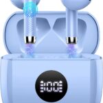 Wireless Earbuds, Bluetooth Headphones 5.4, HiFi Stereo, In-Ear Earbuds | 6D Bass Stereo, 4 ENC Noise Cancelling Mics, 40H Playtime Sport Earbuds, Charging Case, IP7 Waterproof Earphones, LED Display