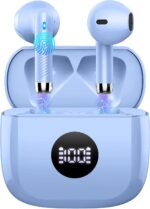 Wireless Earbuds, Bluetooth Headphones 5.4, HiFi Stereo, In-Ear Earbuds | 6D Bass Stereo, 4 ENC Noise Cancelling Mics, 40H Playtime Sport Earbuds, Charging Case, IP7 Waterproof Earphones, LED Display