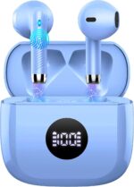 Wireless Earbuds Bluetooth 5.4, LED Power Display Headphones, 6D Stereo | HiFi Stereo Earbuds, In-Ear Noise Cancelling Mic, 40H Playback Mini Case, IP7 Waterproof Sports Earphones, Android iOS