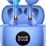 Wireless Earbuds, Bluetooth 5.4 Ear Buds, LED Power Display, 6D Bass Stereo | 4 ENC Noise Cancelling Mic, HiFi Stereo, In-Ear Headphones, 40H Playback Mini Case, IP7 Waterproof Sports, for Android iOS