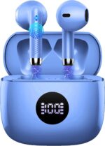 Wireless Earbuds, Bluetooth 5.4 Ear Buds, LED Power Display, 6D Bass Stereo | 4 ENC Noise Cancelling Mic, HiFi Stereo, In-Ear Headphones, 40H Playback Mini Case, IP7 Waterproof Sports, for Android iOS