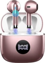 Wireless Earbuds, Bluetooth Headphones 5.4, HiFi Stereo, in-Ear Ear buds | 6D Bass Stereo, 4 ENC Noise Cancelling Mics, 40H Playtime Sport Earbuds, Charging Case, IP7 Waterproof Earphones, LED Display
