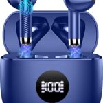Wireless Earbuds, Bluetooth 5.4 Ear Buds, LED Power Display, 6D Bass Stereo | 4 ENC Noise Cancelling Mic, HiFi Stereo, In-Ear Headphones, 40H Playback Mini Case, IP7 Waterproof Sports, for Android iOS