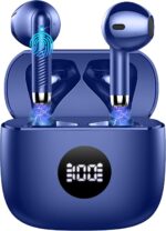 Wireless Earbuds, Bluetooth 5.4 Ear Buds, LED Power Display, 6D Bass Stereo | 4 ENC Noise Cancelling Mic, HiFi Stereo, In-Ear Headphones, 40H Playback Mini Case, IP7 Waterproof Sports, for Android iOS