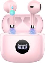 Wireless Bluetooth 5.4 Earbuds, 6D Stereo Ear Buds, LED Power Display | Bluetooth Earbuds in-Ear Noise Cancelling Mic, 40H Playback, Mini Case, IP7 Waterproof Sports Earphones, for Android iOS
