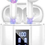 Wireless Earbuds, Bluetooth 5.4 Headphones, 50H Playtime in Ear Earphones | HiFi Stereo, 4 ENC Noise Cancelling Mics, LED Display, mini Fast Charging Case, Deep Bass, IP7 Waterproof for Android iOS