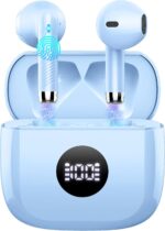 Wireless Earbuds, Bluetooth 5.4 Earbuds, LED Power Display, HiFi Stereo | 6D Bass Stereo, in-Ear, Noise Cancelling Mic, 40H Playback Mini Case, IP7 Waterproof Sports Earphones, for Android iOS