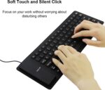 Foldable Silicone Wired Silent Keyboard, 85-Key Portable Soft Rubber Lightweight Waterproof USB Rollup Keyboard with 4.53ft for Laptop PC Computer Travel Office Home (Black) - Image 4
