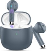 Wireless Earbuds, Bluetooth 5.4 Headphones in Ear with Noise Cancelling Mic | Bluetooth Earbuds Stereo Bass, IP7 Waterproof Sports Earphones, 32H Playtime USB C Charging Ear Buds Gray for Android iOS