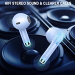 Wireless Earbuds Bluetooth 5.4, LED Power Display Headphones, 6D Stereo | HiFi Stereo Earbuds, In-Ear Noise Cancelling Mic, 40H Playback Mini Case, IP7 Waterproof Sports Earphones, Android iOS - Image 2