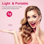 Wireless Earbuds, Bluetooth 5.4 Earbuds Stereo Bass, Bluetooth Headphones | in Ear Noise Cancelling Mic, Wireless Earphones IP7 Waterproof Sports, 32H Playtime Mini USB C Charging Ear Buds Light Pink - Image 4