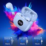 Wireless Earbuds, Bluetooth 5.4 Earbuds, LED Power Display, HiFi Stereo | 6D Bass Stereo, in-Ear, Noise Cancelling Mic, 40H Playback Mini Case, IP7 Waterproof Sports Earphones, for Android iOS - Image 3