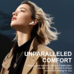 Wireless Earbuds, Bluetooth 5.4 Headphones, Bluetooth In Ear Buds Earphones | 50H Playtime LED, Stereo Bass, 4 Noise Cancelling Mics, IP7 Waterproof Sports, USB C Charging White Ear Buds for Android iOS - Image 4