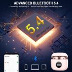 Wireless Bluetooth 5.4 Earbuds, 6D Stereo Ear Buds, LED Power Display | Bluetooth Earbuds in-Ear Noise Cancelling Mic, 40H Playback, Mini Case, IP7 Waterproof Sports Earphones, for Android iOS - Image 2