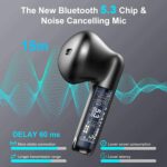 Wireless Earbuds, Bluetooth 5.4 Earbuds Stereo Bass, Bluetooth Headphones | in Ear Noise Cancelling Mic, Sports Earphones IP7 Waterproof, 32H Playtime USB C Mini Charging Case Ear Buds for Android iOS - Image 2