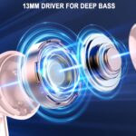 Wireless Bluetooth 5.4 Earbuds, 6D Stereo Ear Buds, LED Power Display | Bluetooth Earbuds in-Ear Noise Cancelling Mic, 40H Playback, Mini Case, IP7 Waterproof Sports Earphones, for Android iOS - Image 3