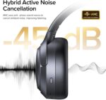 Active Noise Cancelling Bluetooth 6.0 Headphones 120H Long Playtime, 6 ENC Mic, Over Ear Headphones Wireless, Hi-Res Audio, Memory Foam Earcup, Transparency Mode ANC Headphone for Travel Office - Image 2
