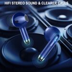 Wireless Earbuds, Bluetooth 5.4 Ear Buds, LED Power Display, 6D Bass Stereo | 4 ENC Noise Cancelling Mic, HiFi Stereo, In-Ear Headphones, 40H Playback Mini Case, IP7 Waterproof Sports, for Android iOS - Image 6
