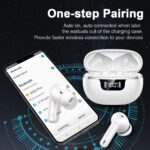 Wireless Earbuds, Bluetooth 5.4 Headphones, Bluetooth In Ear Buds Earphones | 50H Playtime LED, Stereo Bass, 4 Noise Cancelling Mics, IP7 Waterproof Sports, USB C Charging White Ear Buds for Android iOS - Image 7