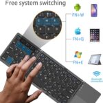 Foldable Bluetooth Keyboard,Wireless Portable Keyboard with touchpad,Rechargeable Pocket-Size Folding Travel Keyboard for iOS,Android,Windows Devices-Space Gray - Image 4