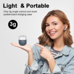 Wireless Earbuds, Bluetooth 5.4 Headphones in Ear with Noise Cancelling Mic | Bluetooth Earbuds Stereo Bass, IP7 Waterproof Sports Earphones, 32H Playtime USB C Charging Ear Buds Gray for Android iOS - Image 4