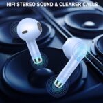 Wireless Earbuds, Bluetooth 5.4 Earbuds, LED Power Display, HiFi Stereo | 6D Bass Stereo, in-Ear, Noise Cancelling Mic, 40H Playback Mini Case, IP7 Waterproof Sports Earphones, for Android iOS - Image 5