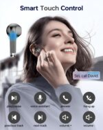 Wireless Earbuds Bluetooth 5.3 Ear Buds Headphones, 40Hrs Playback | Stereo Sound, LED Display, IPX7 Waterproof, Compact In-ear Earphones with Mic for Phone Tablet Laptop Sport, Obsidian - Image 5