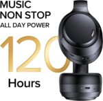 Active Noise Cancelling Bluetooth 6.0 Headphones 120H Long Playtime, 6 ENC Mic, Over Ear Headphones Wireless, Hi-Res Audio, Memory Foam Earcup, Transparency Mode ANC Headphone for Travel Office - Image 4