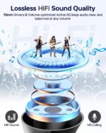 Wireless Earbuds Bluetooth 5.3 Ear Buds Headphones, 40Hrs Playback | Stereo Sound, LED Display, IPX7 Waterproof, Compact In-ear Earphones with Mic for Phone Tablet Laptop Sport, Obsidian - Image 7