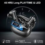 Wireless Bluetooth 5.4 Earbuds, 6D Stereo Ear Buds, LED Power Display | in-Ear Noise Cancelling Mic, 40H Playback, Mini Case, IP7 Waterproof Sports Earphones, for Android iOS - Image 6
