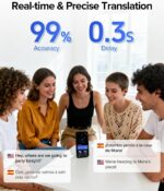 AI Translation Earbuds Real Time 164 Languages AI Translator Earbuds Audifonos Traductores Inglés Español Wireless Earbud Translating Ear Buds Bluetooth Headphones for Travel Business Learning Black - Image 6
