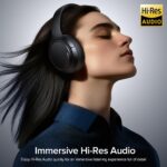 Active Noise Cancelling Bluetooth 6.0 Headphones 120H Long Playtime, 6 ENC Mic, Over Ear Headphones Wireless, Hi-Res Audio, Memory Foam Earcup, Transparency Mode ANC Headphone for Travel Office - Image 7