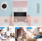 Wireless Bluetooth Keyboard,10-inch Ultra-Slim 7 Color Backlight with Touchpad,Rechargeable Wireless Magnetic Bluetooth Portable Compact Keyboard,for Smartphone Laptop Tablet Travel Kids Gift(White) - Image 3