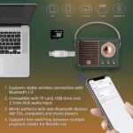 Retro Bluetooth Speaker, Portable Wireless Speaker with Classic Leather Feel & Rose Gold Accents, Loud Sound, Aesthetic Room Decor, Unique Gifts for Women Men Home Office Kitchen (Olive Green) - Image 2