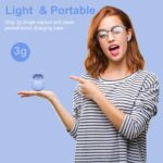 Wireless Earbuds, Bluetooth 5.4 Headphones in Ear with Noise Cancelling Mic | Stereo Bass, IP7 Waterproof Sports Earphones, 32H Playtime Mini USB C Charging Case, LED Display, Buds for Android iOS Purple - Image 5